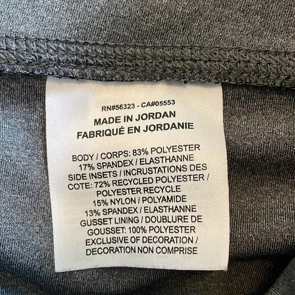 Nike Power Victory Training Tights Grey Pink Stripe Large Compression Athletic - Picture 8 of 8